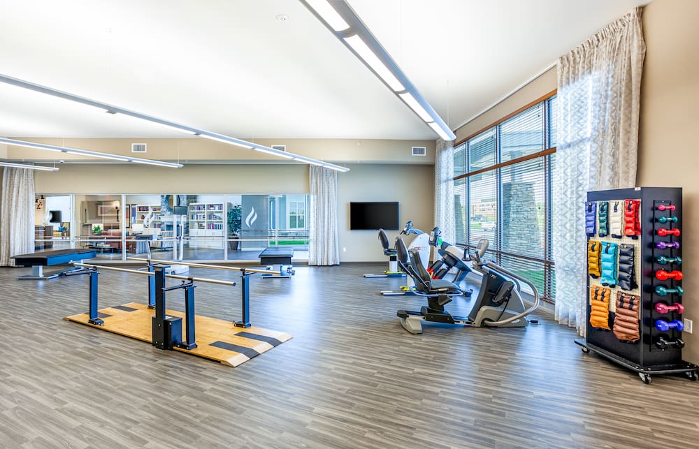 Ignite Medical Resort fitness center with workout equipment 